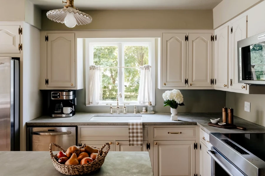 sheer window curtains glowing in bright natural sunlight